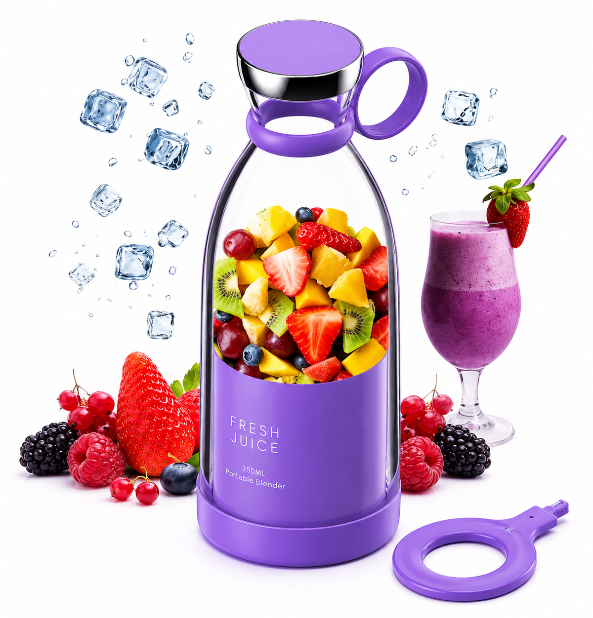 Purple colour 350ML Portable Blender/Juicer