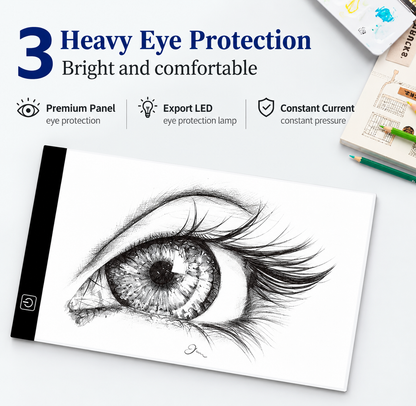 3-Level Dimmable LED Drawing Pad – A4 Creative Painting Board for Kids