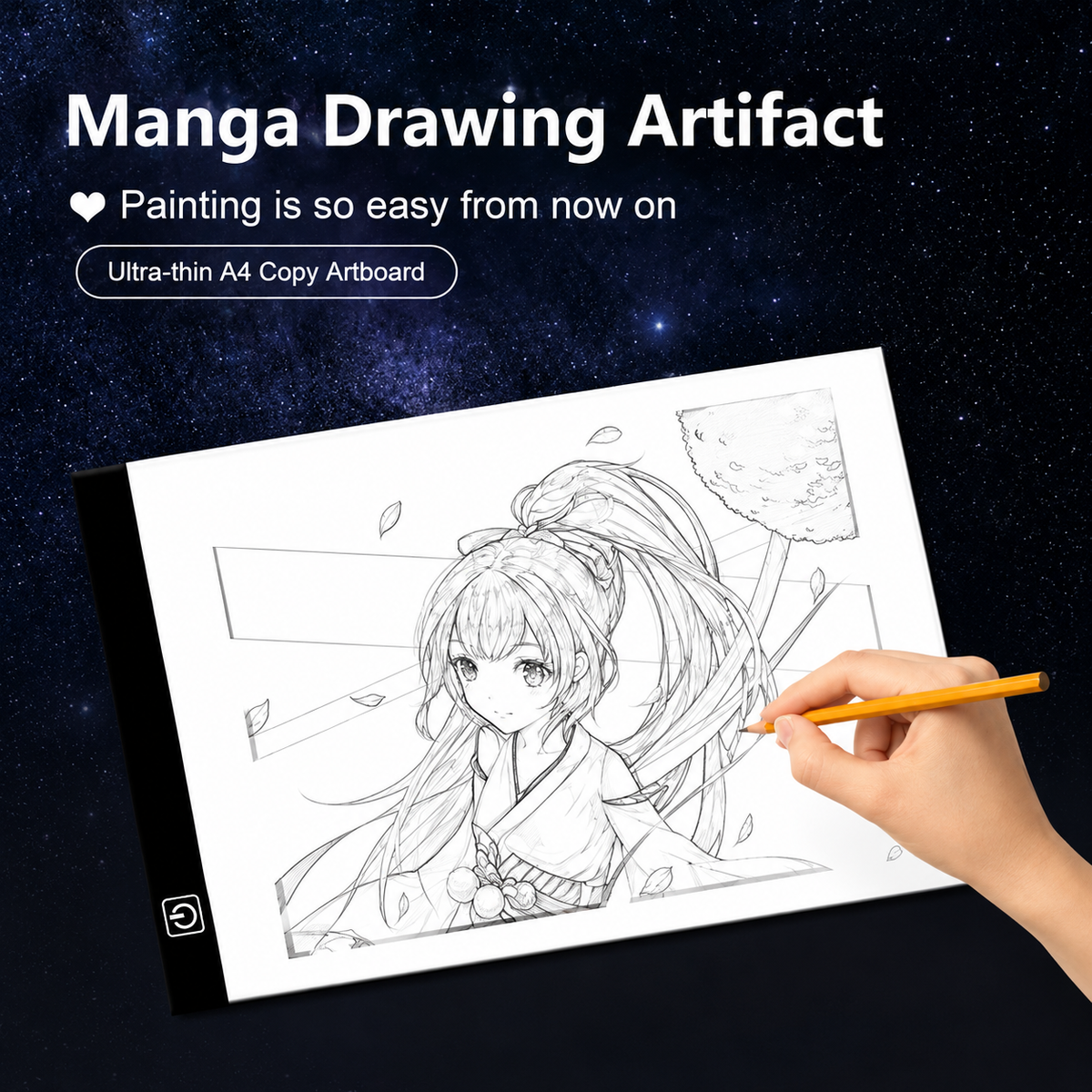 3-Level Dimmable LED Drawing Pad – A4 Creative Painting Board for Kids