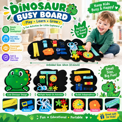 Montessori Busy Board – Sensory Learning Toy for Toddlers