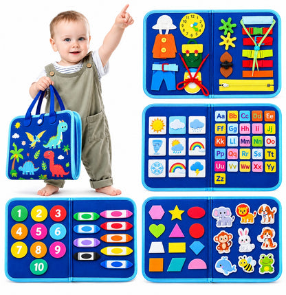 Montessori Busy Board – Sensory Learning Toy for Toddlers