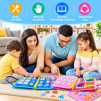 Montessori Busy Board – Sensory Learning Toy for Toddlers