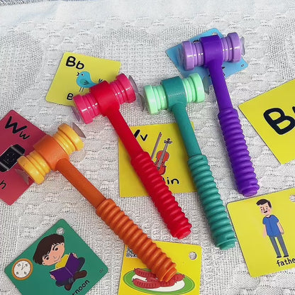 4-Color Suction Cup Hammer – Interactive Educational Toy for Kids